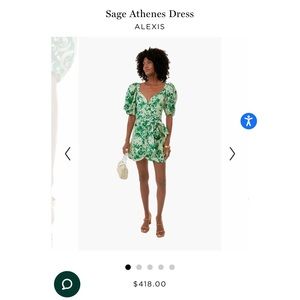 ALEXIS Sage Athens Dress XS Wrap Dress